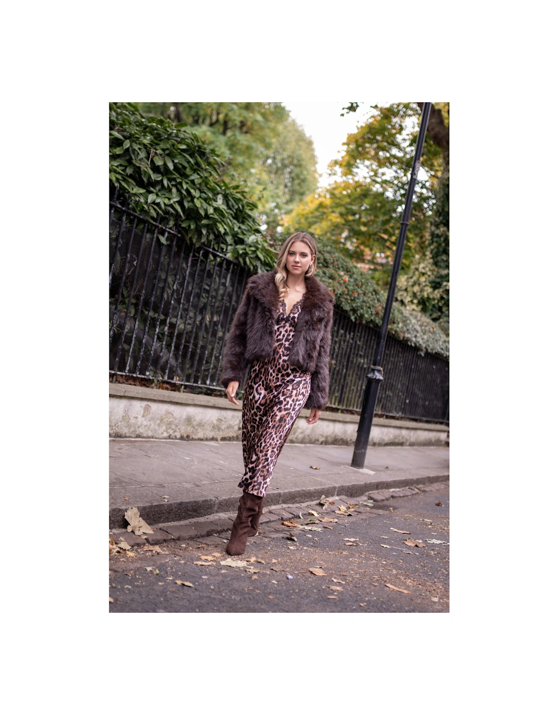 Chocolate Faux Fur Lapel Short Jacket, 6 of 5