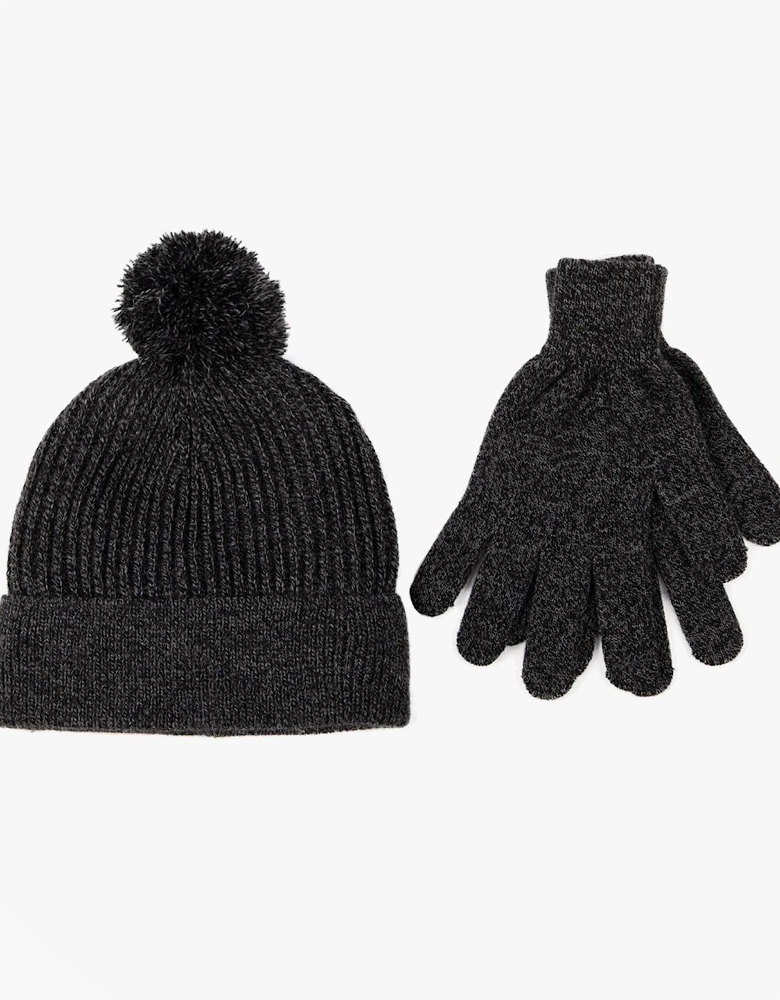 Toasties Hat & Glove Set Mens Black / Grey, 5 of 4