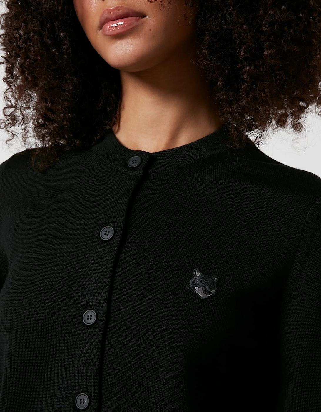 Bold Fox Head Patch Regular Cardigan