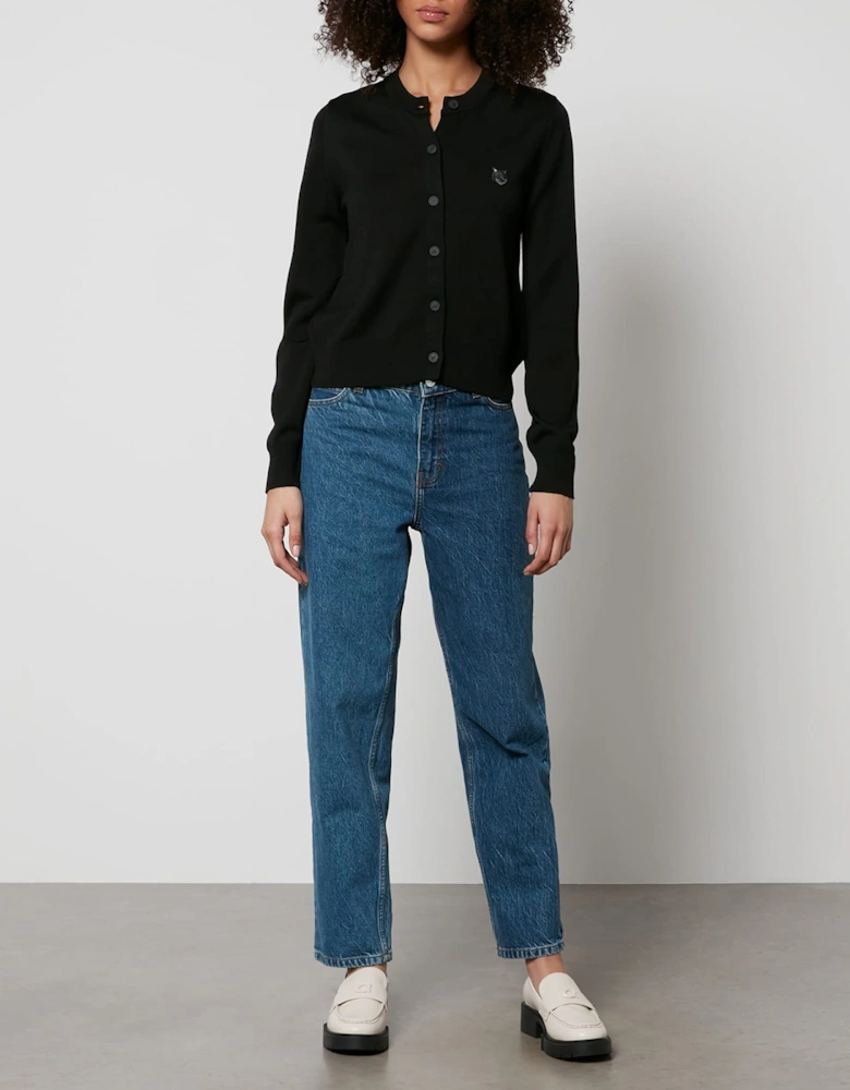 Bold Fox Head Patch Regular Cardigan