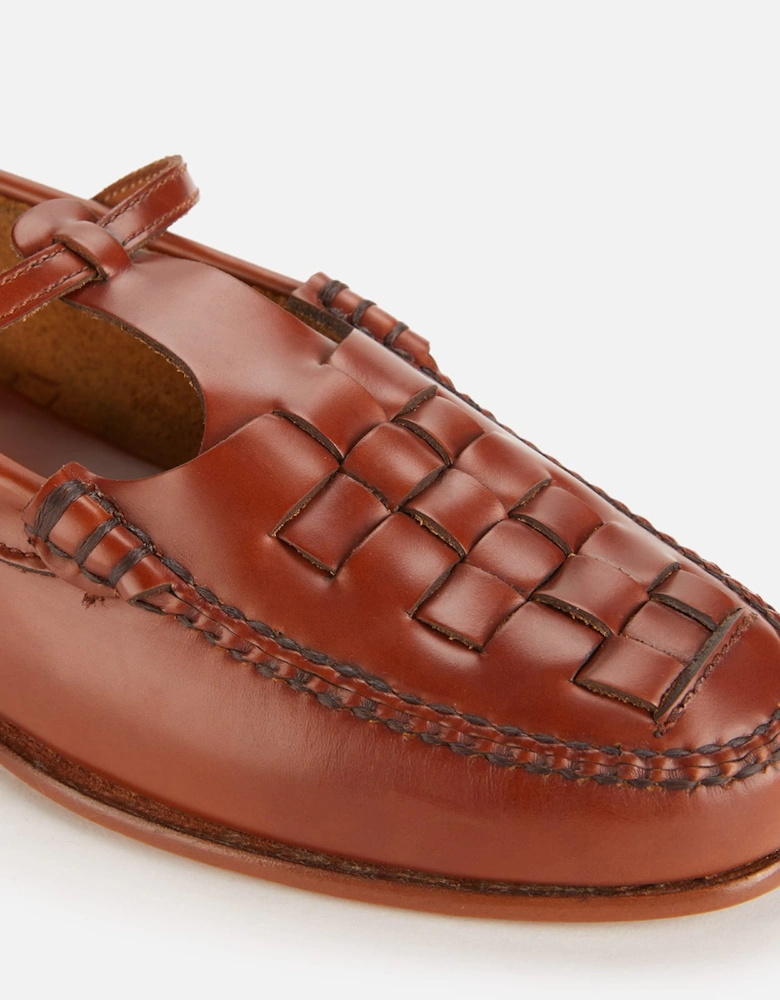 Roqueta Leather T-Bar Sling Back Flats