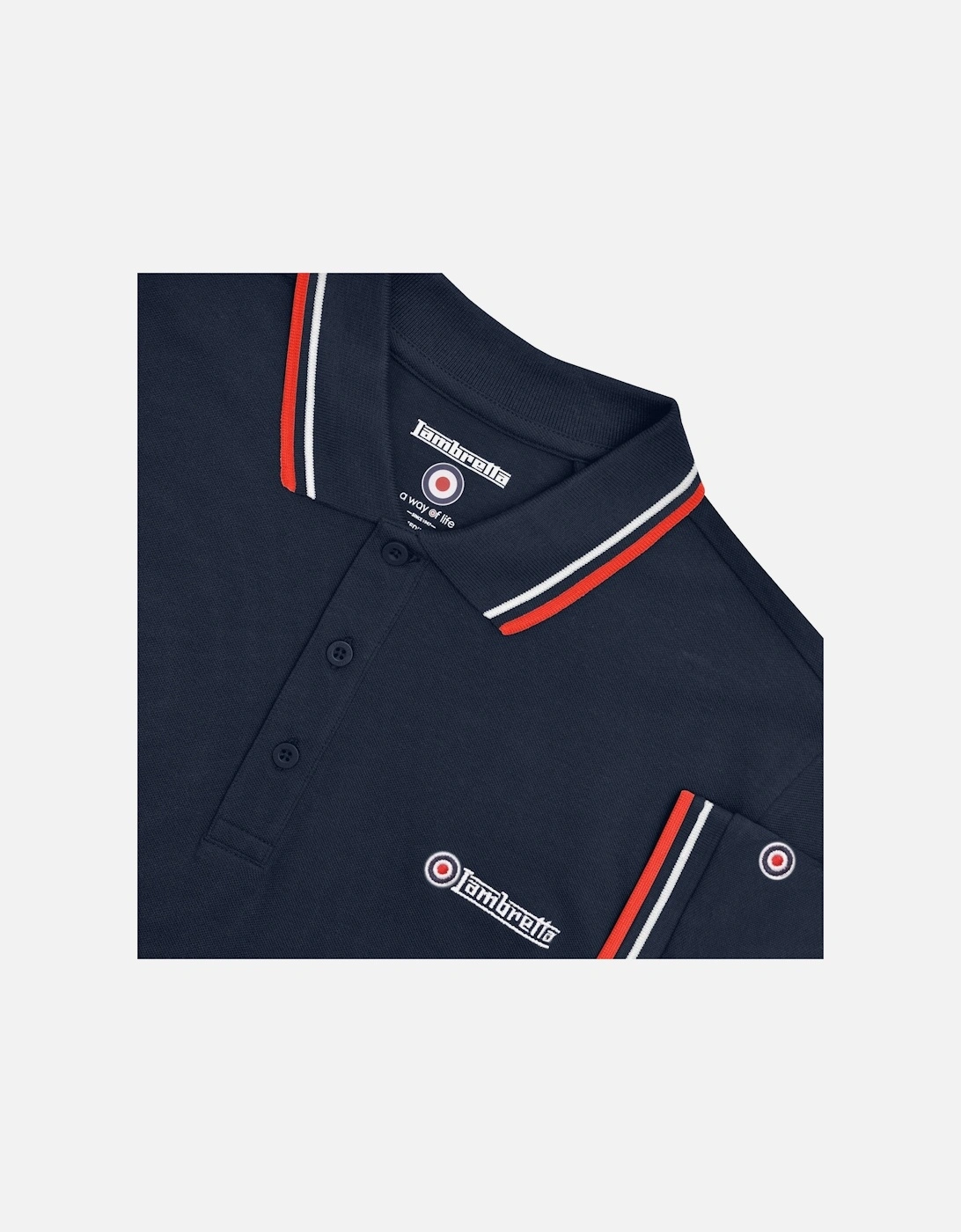 Mens Twin Tipped Retro Polo Shirt
