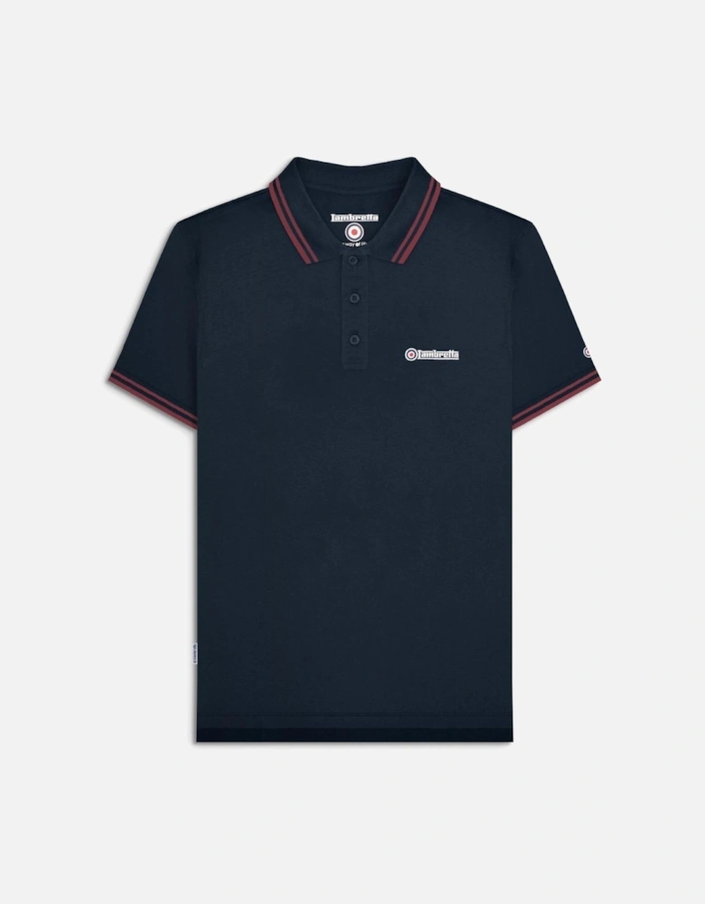 Mens Twin Tipped Retro Polo Shirt