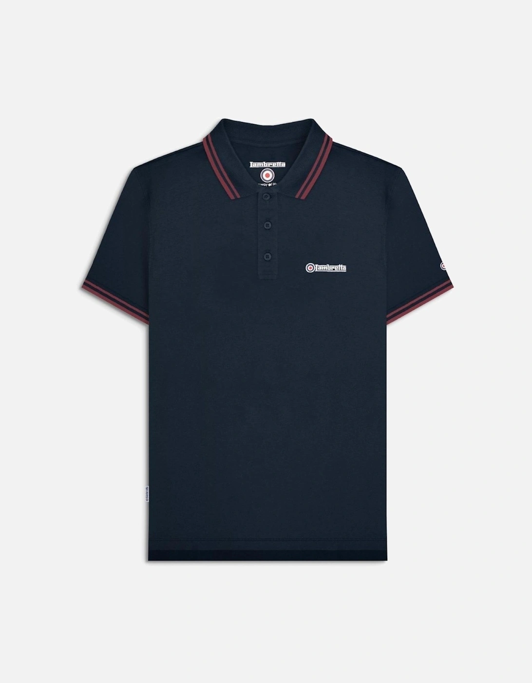 Mens Twin Tipped Retro Polo Shirt