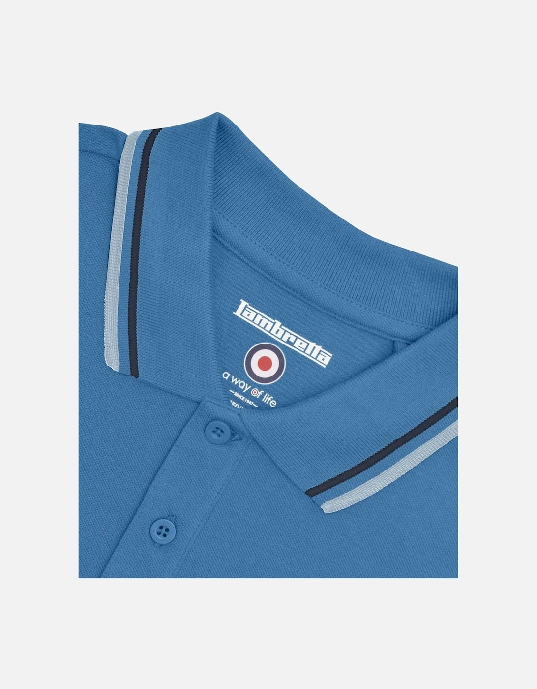 Mens Twin Tipped Retro Polo Shirt