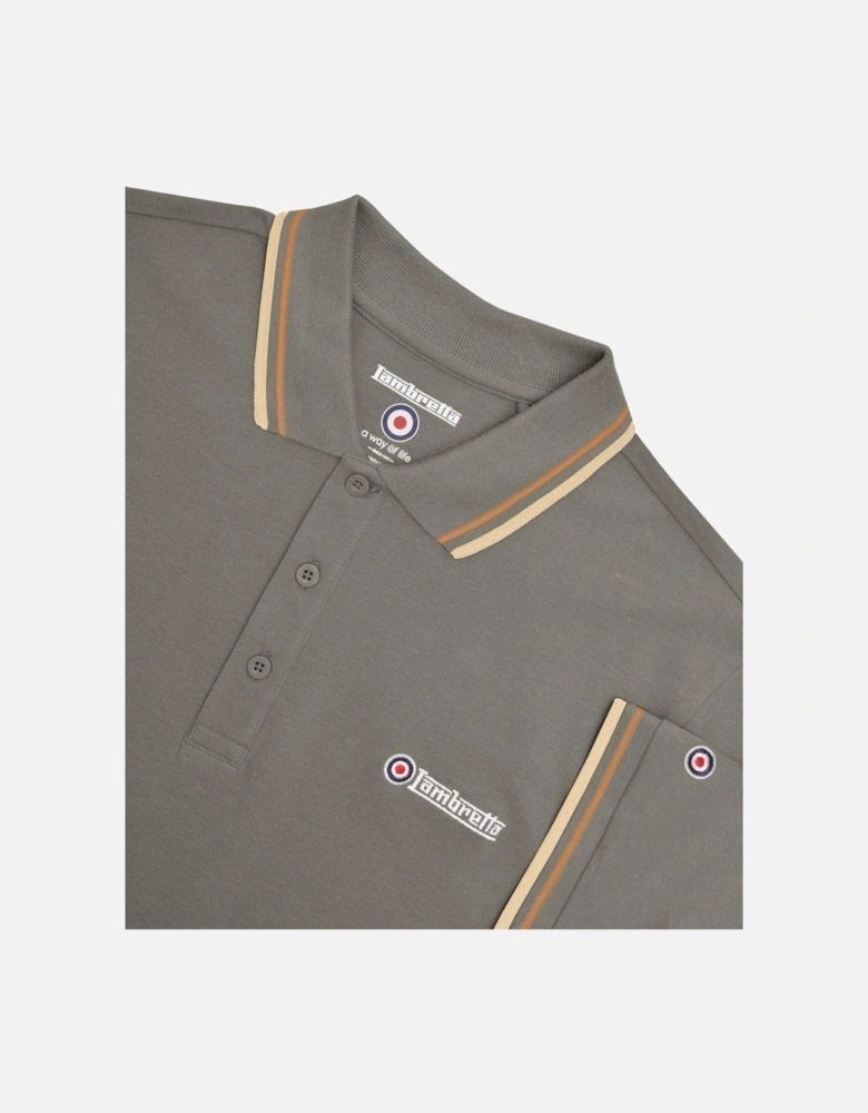 Mens Twin Tipped Retro Polo Shirt