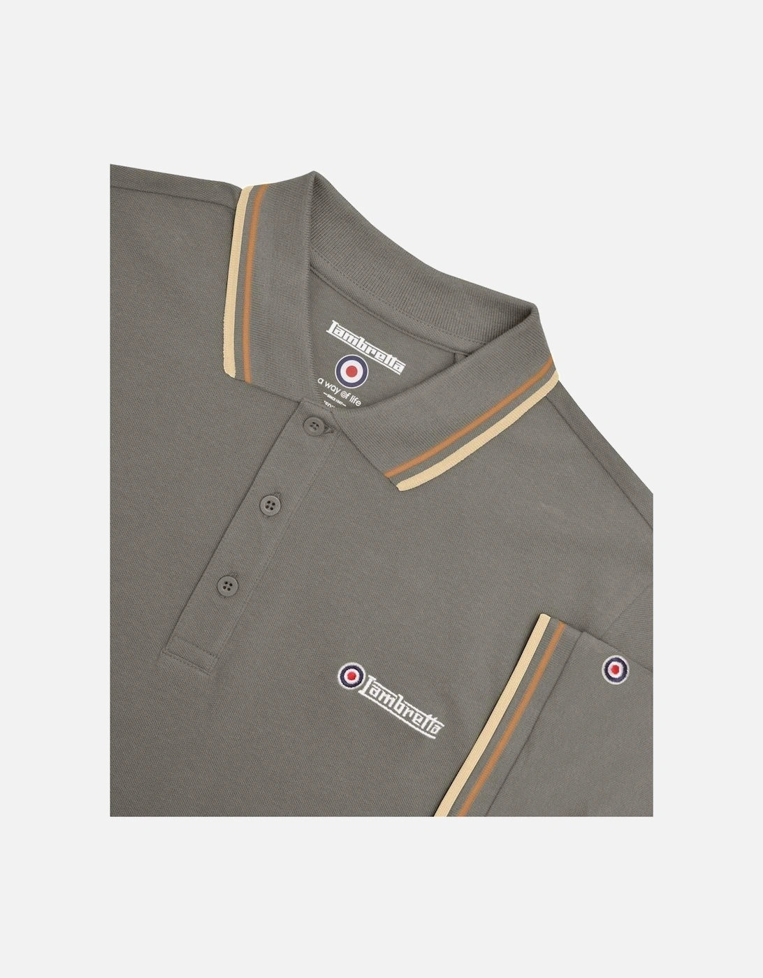 Mens Twin Tipped Retro Polo Shirt
