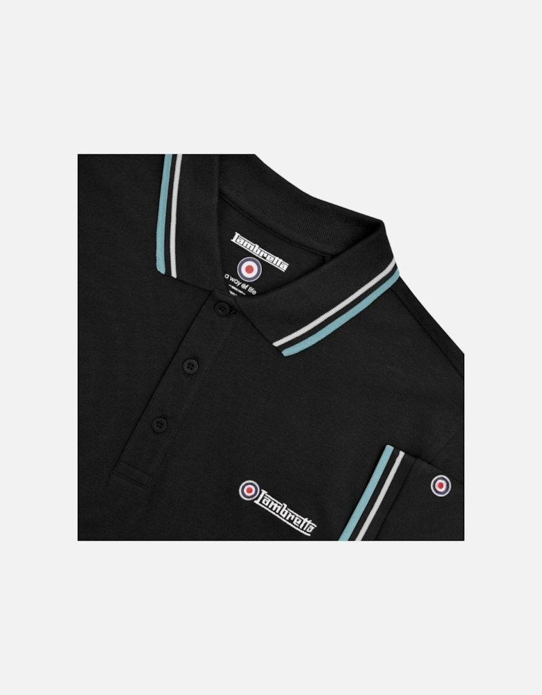 Mens Twin Tipped Retro Polo Shirt