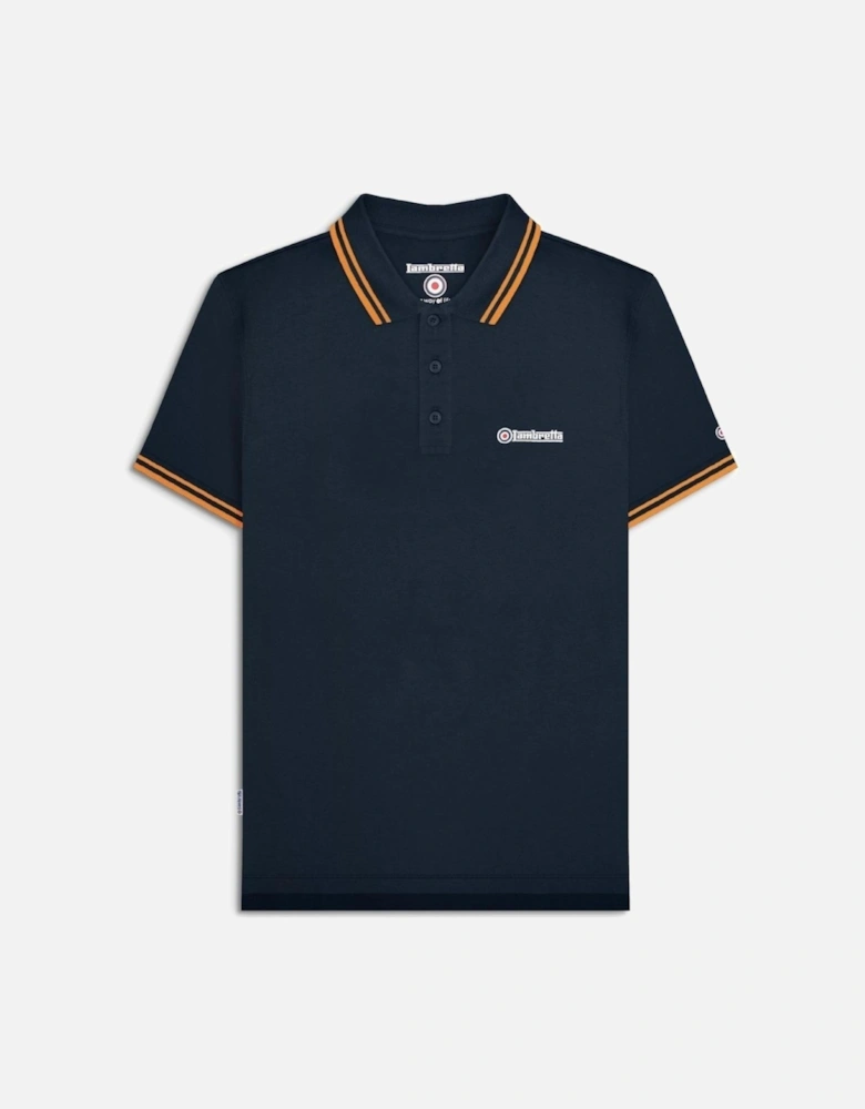 Mens Twin Tipped Retro Polo Shirt