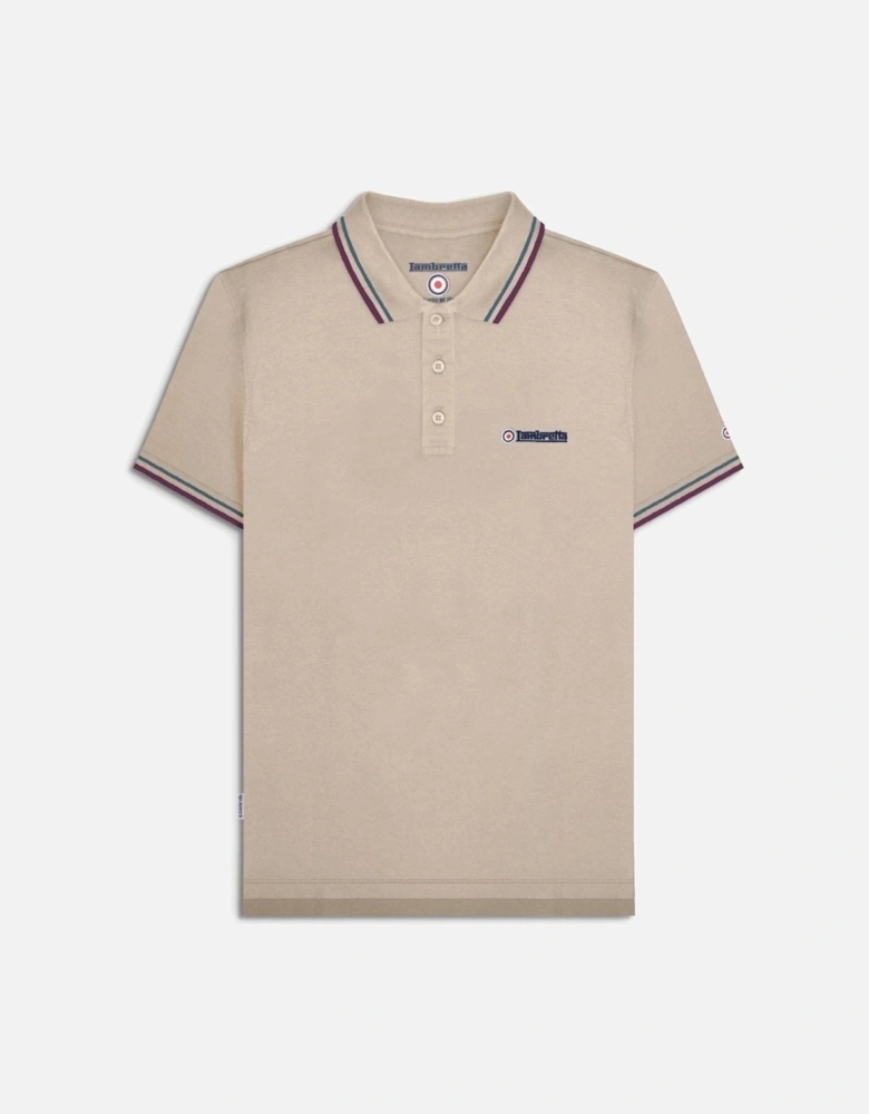 Mens Twin Tipped Retro Polo Shirt