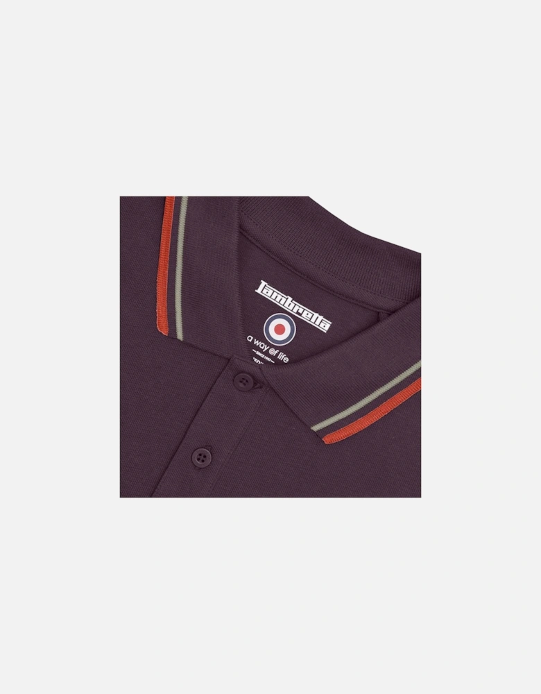Mens Twin Tipped Retro Polo Shirt