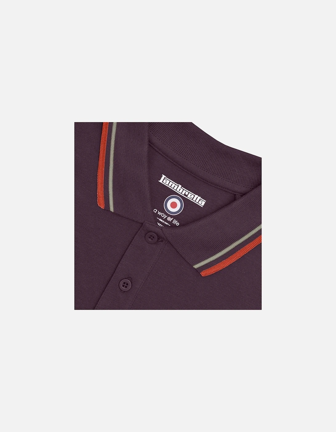 Mens Twin Tipped Retro Polo Shirt