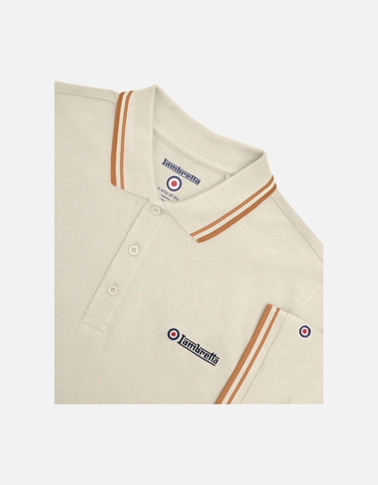 Mens Twin Tipped Retro Polo Shirt