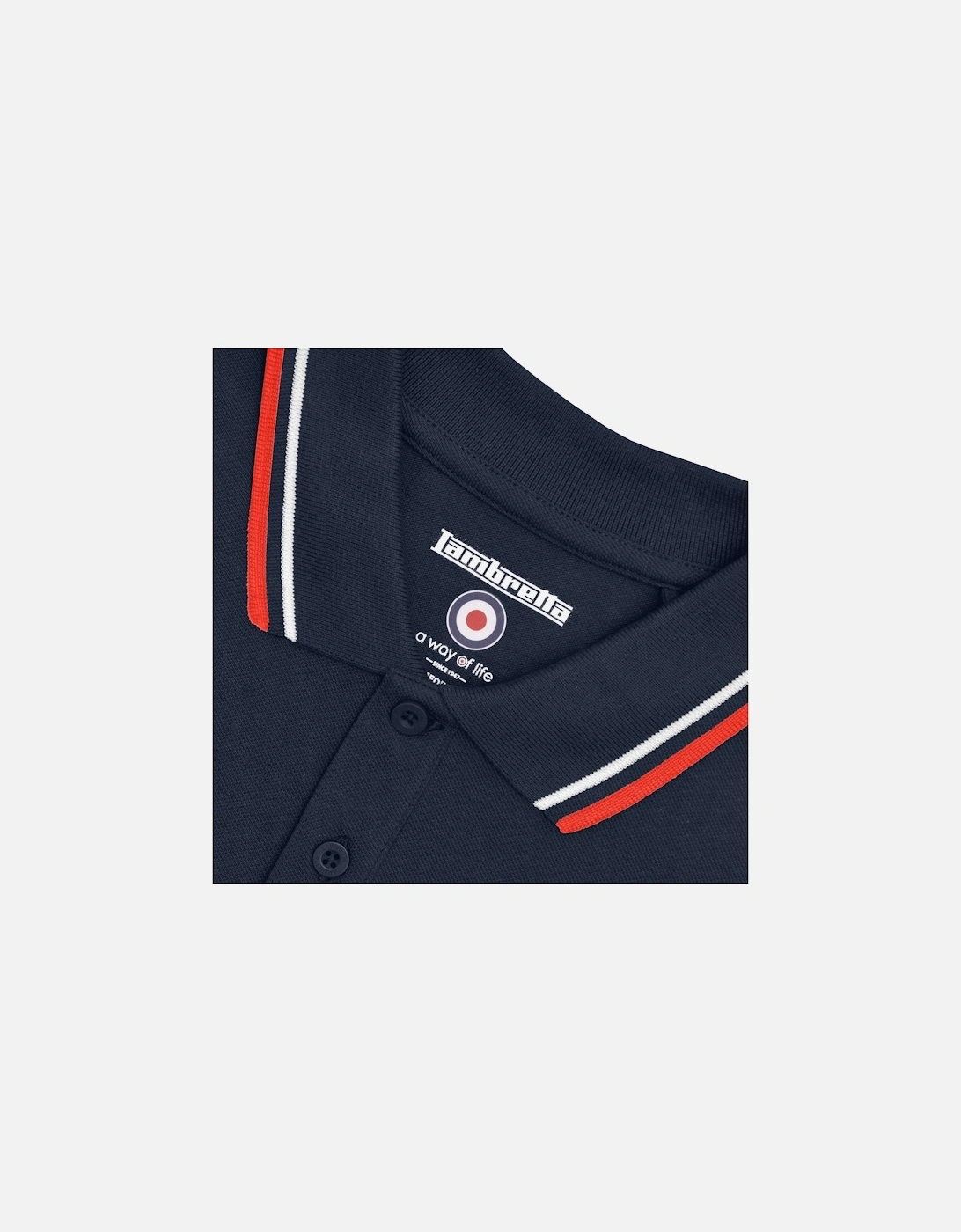 Mens Twin Tipped Retro Polo Shirt