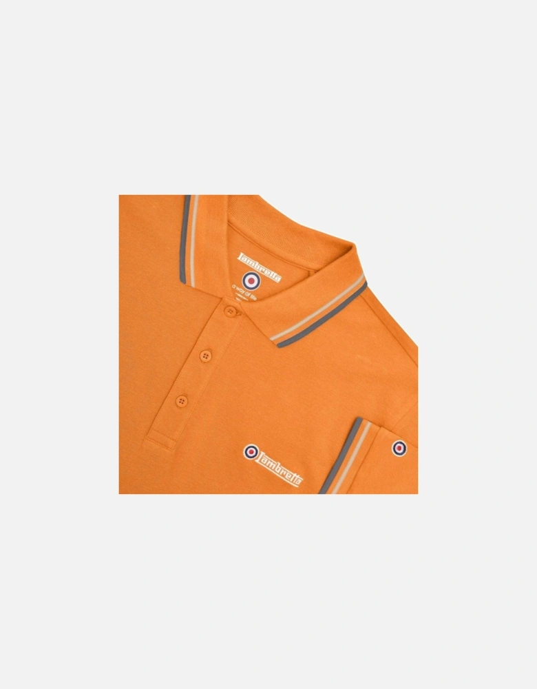 Mens Twin Tipped Retro Polo Shirt