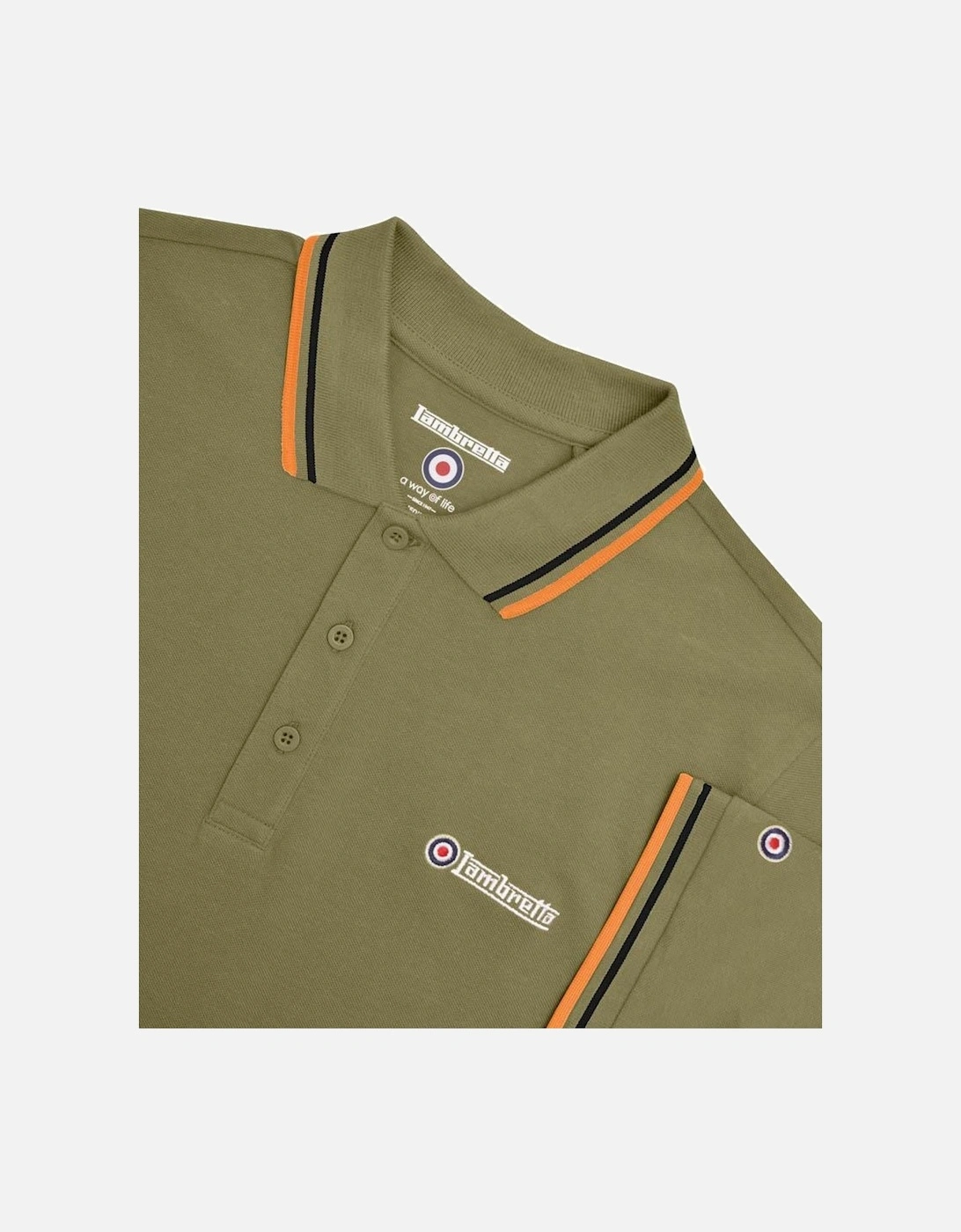 Mens Twin Tipped Retro Polo Shirt