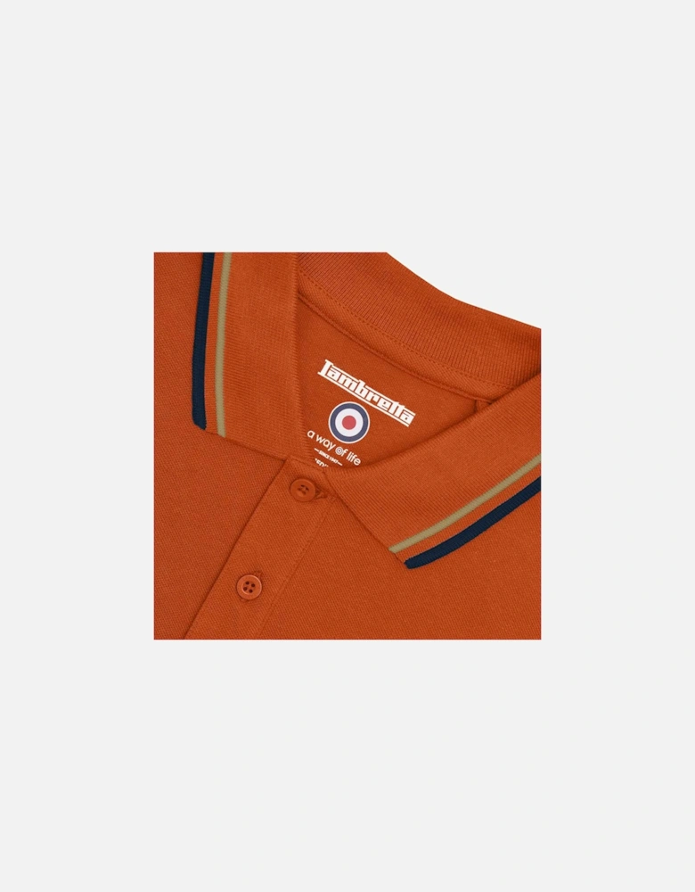 Mens Twin Tipped Retro Polo Shirt