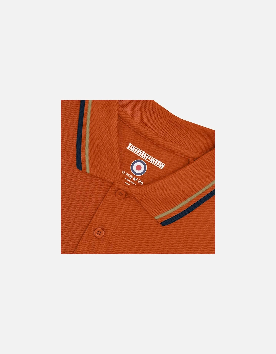 Mens Twin Tipped Retro Polo Shirt