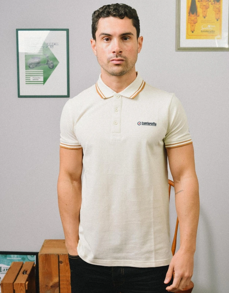 Mens Twin Tipped Retro Polo Shirt