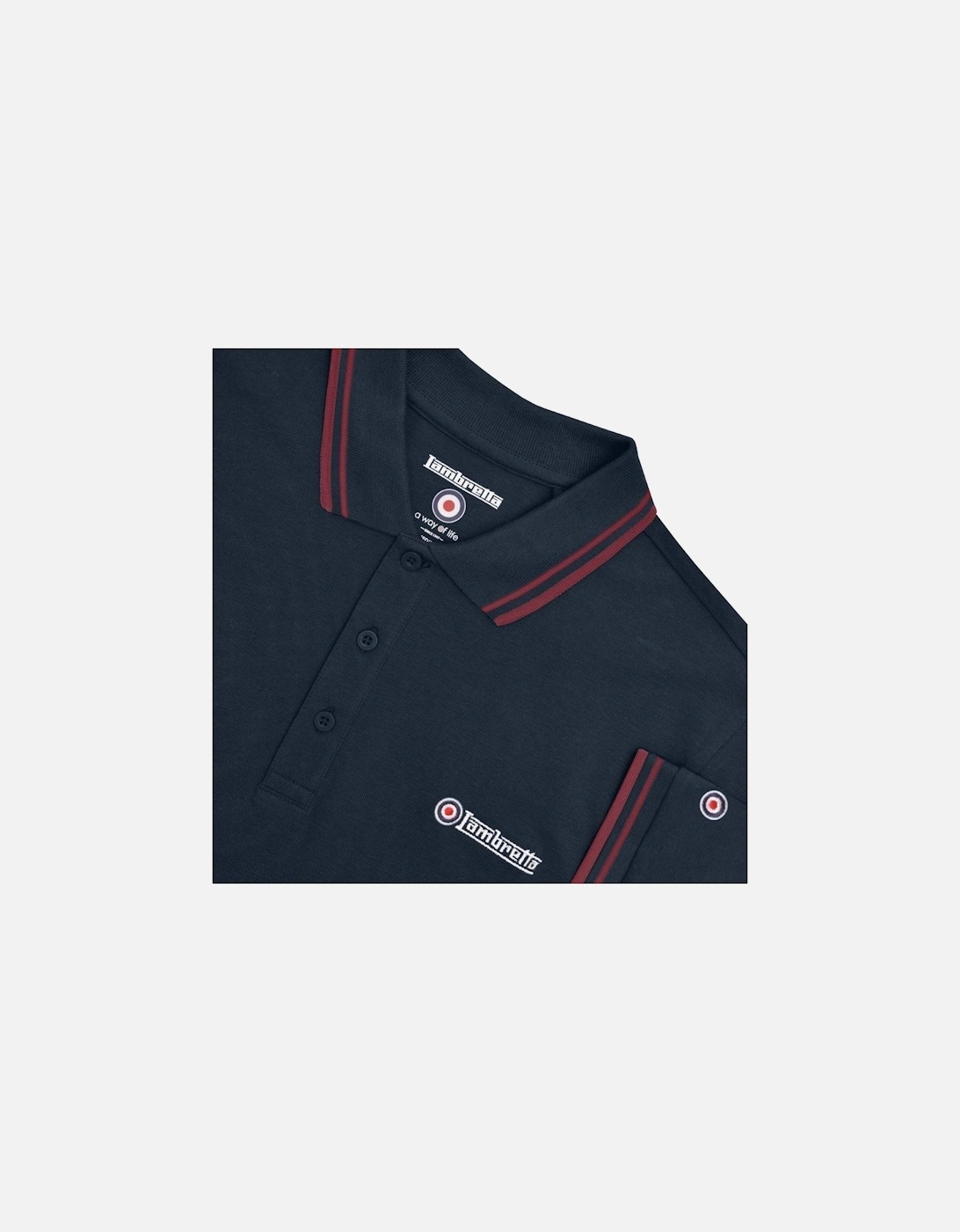 Mens Twin Tipped Retro Polo Shirt