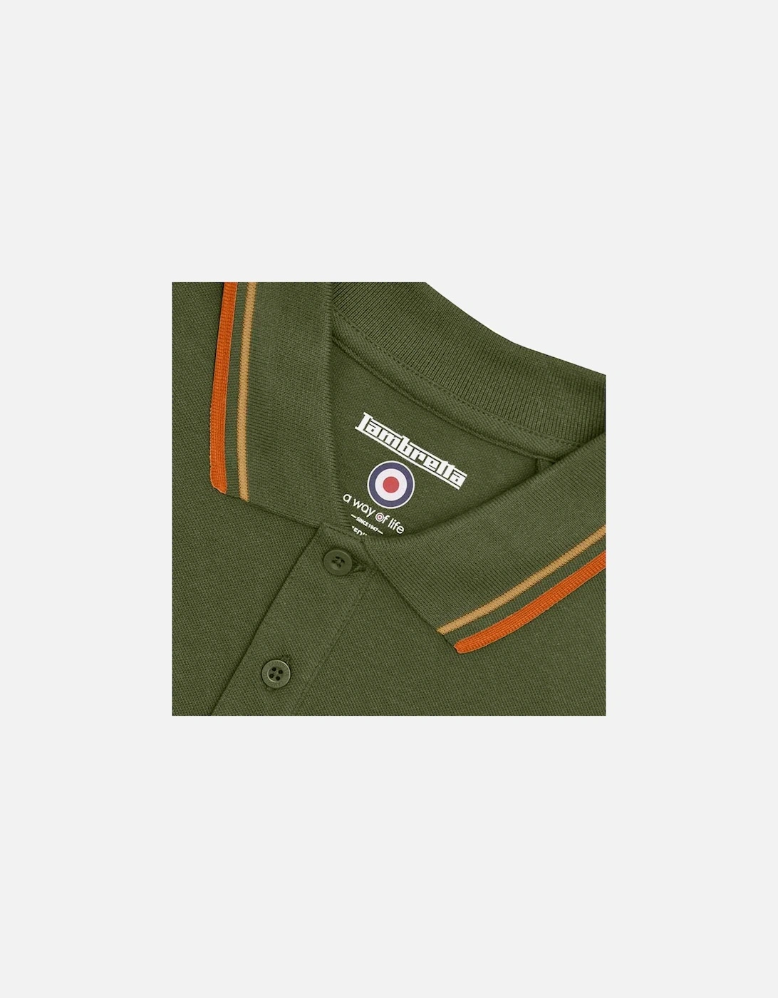 Mens Twin Tipped Retro Polo Shirt