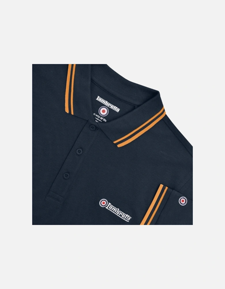 Mens Twin Tipped Retro Polo Shirt
