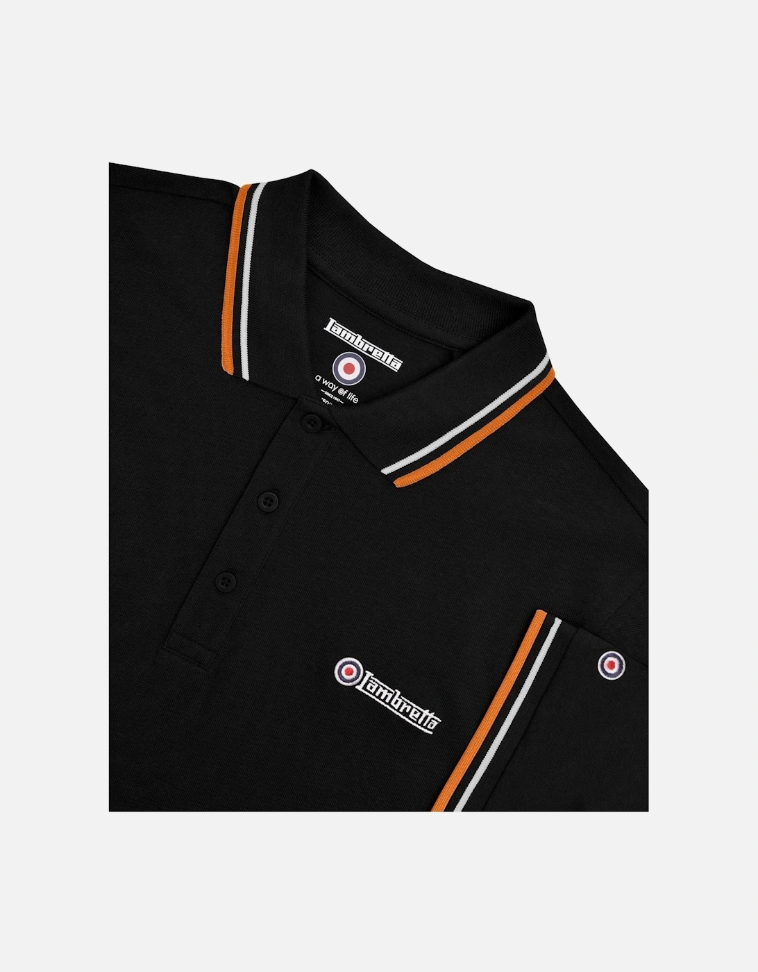 Mens Twin Tipped Retro Polo Shirt