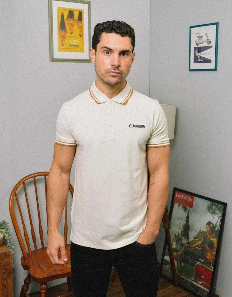 Mens Twin Tipped Retro Polo Shirt