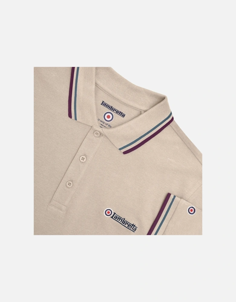 Mens Twin Tipped Retro Polo Shirt