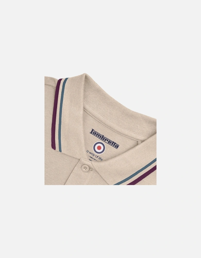 Mens Twin Tipped Retro Polo Shirt