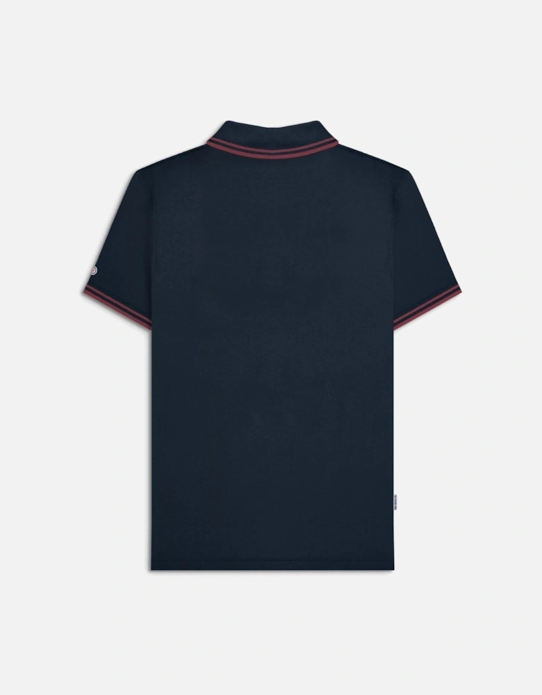 Mens Twin Tipped Retro Polo Shirt