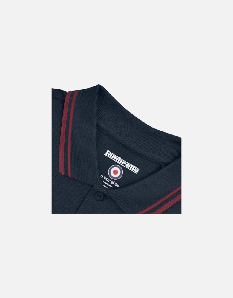 Mens Twin Tipped Retro Polo Shirt