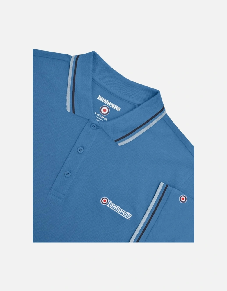 Mens Twin Tipped Retro Polo Shirt