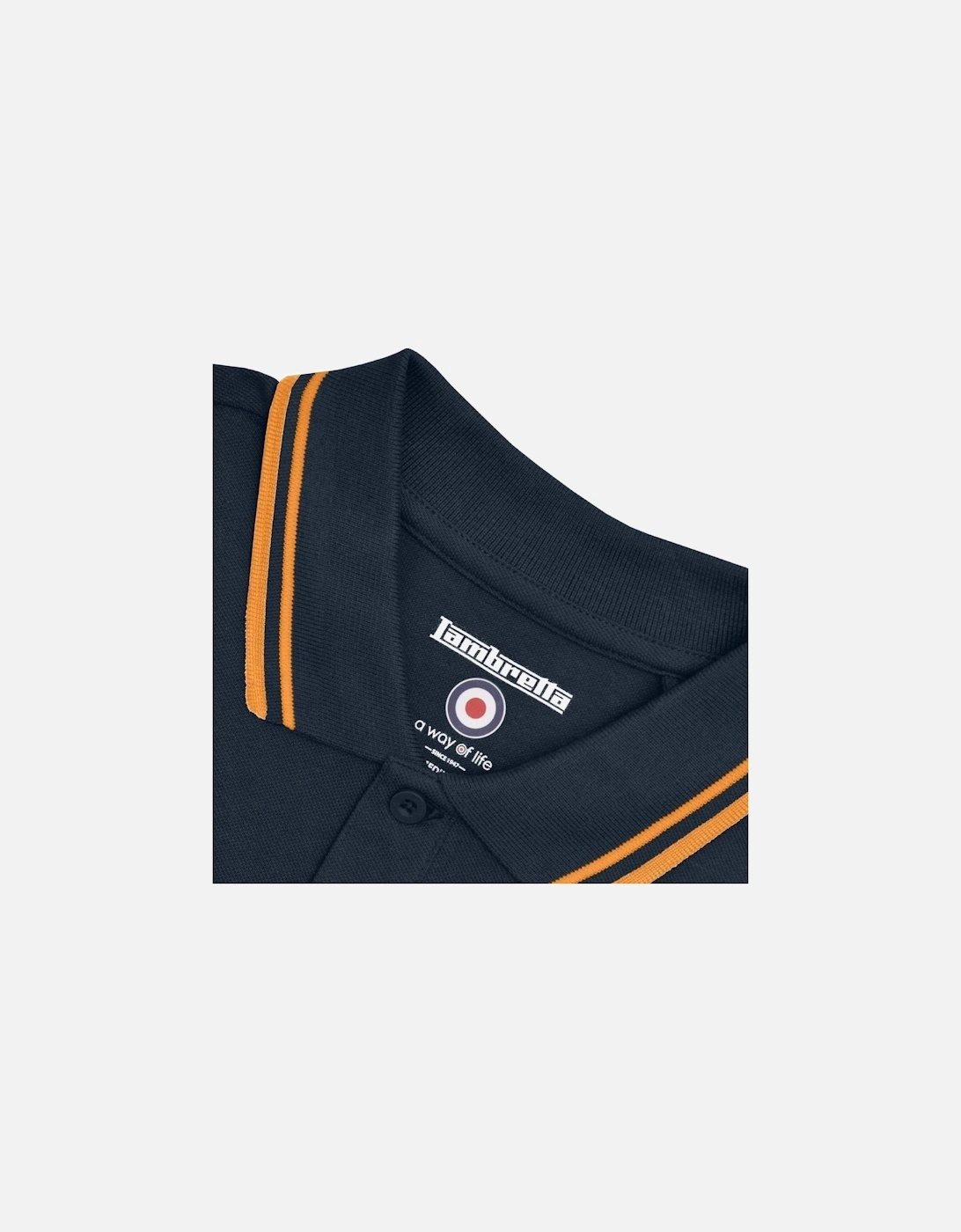 Mens Twin Tipped Retro Polo Shirt