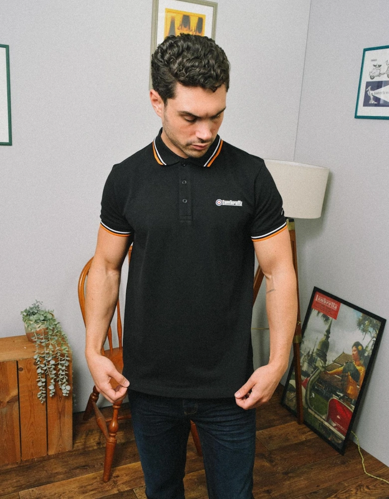 Mens Twin Tipped Retro Polo Shirt