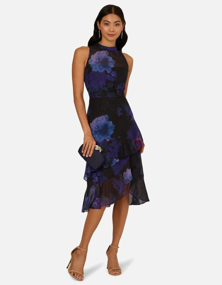 Halter Glitter Midi Dress