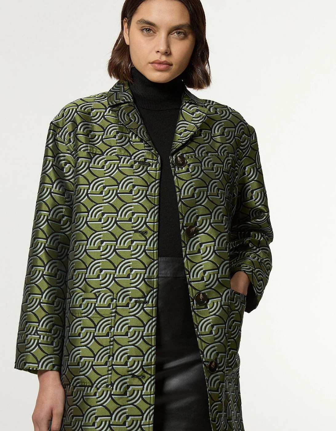 Geo Jacquard Twill Tailored Jacket, 2 of 1