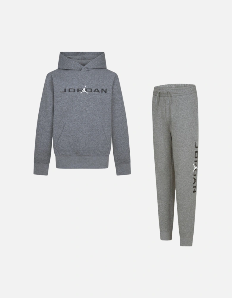 JORDAN GREY STRETCH HOODED TRACKSUIT