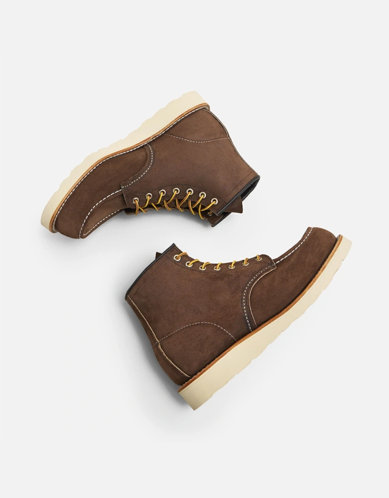 6 Inch Moc Toe Suede Men's Chocolate Boots