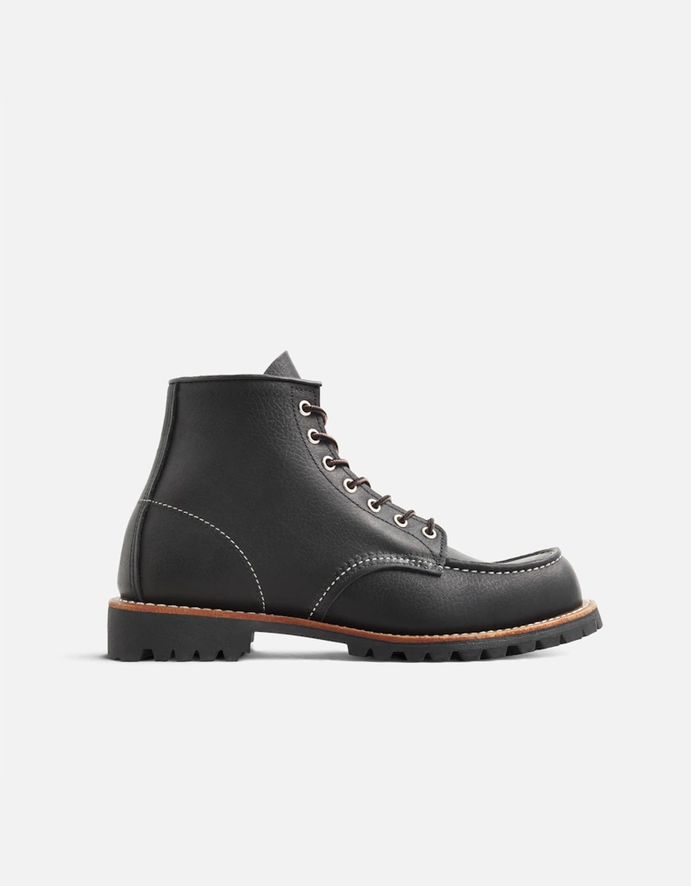 Roughneck 6" Moc Toe Work Leather Men's Black Boots