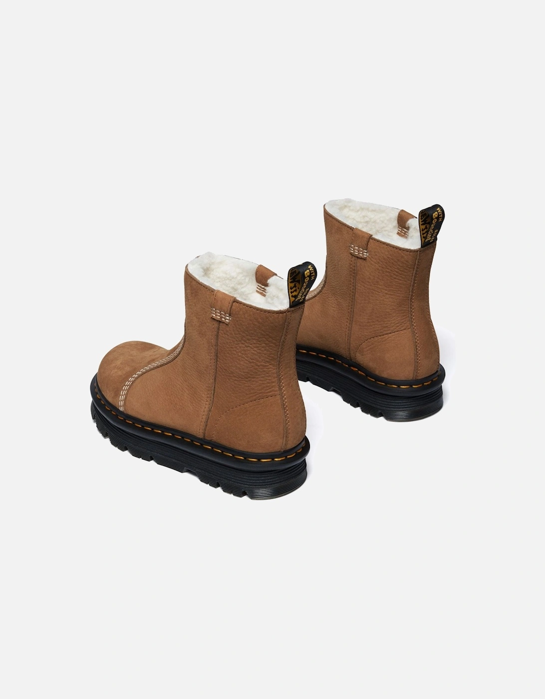 Dr. Martens Zebzag Rigger Milled Nubuck Women's Desert Brown Boots