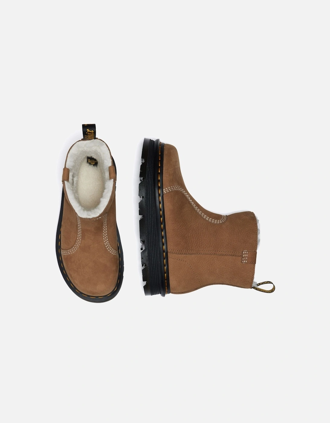 Dr. Martens Zebzag Rigger Milled Nubuck Women's Desert Brown Boots