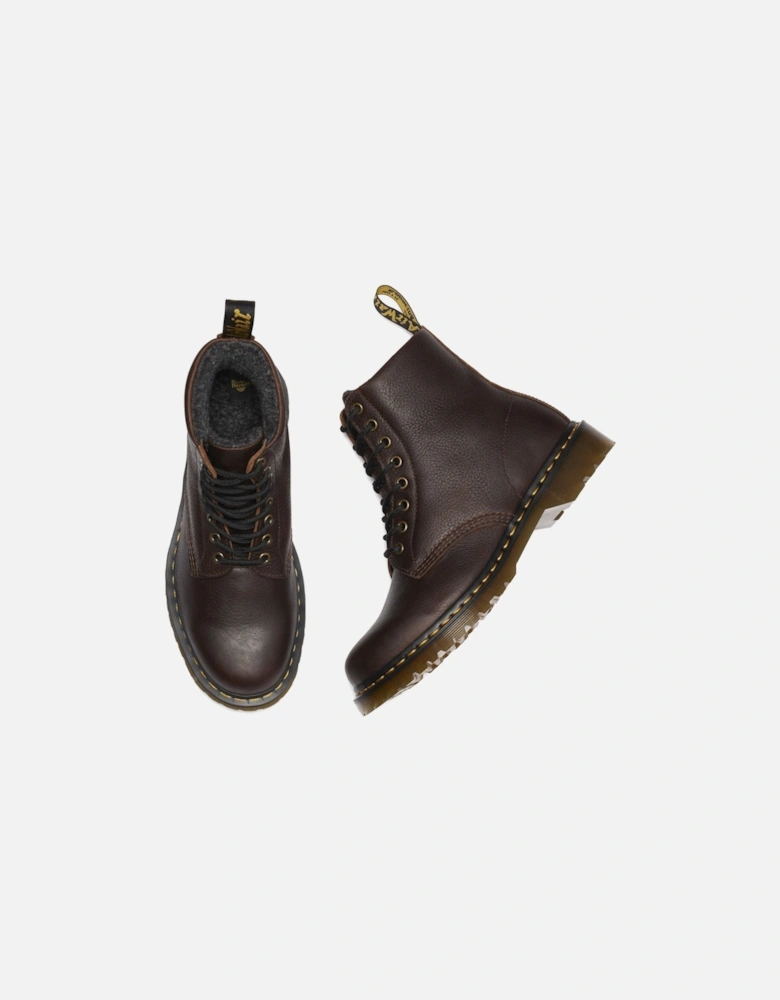 Dr. Martens 1460 Pascal Warm Lined 8 Eye Leather Dark Brown Boots