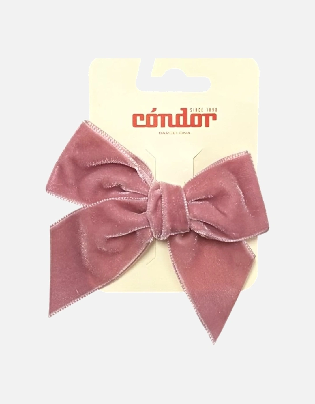 Girls Rose Pink Velvet Bow Clip, 3 of 2