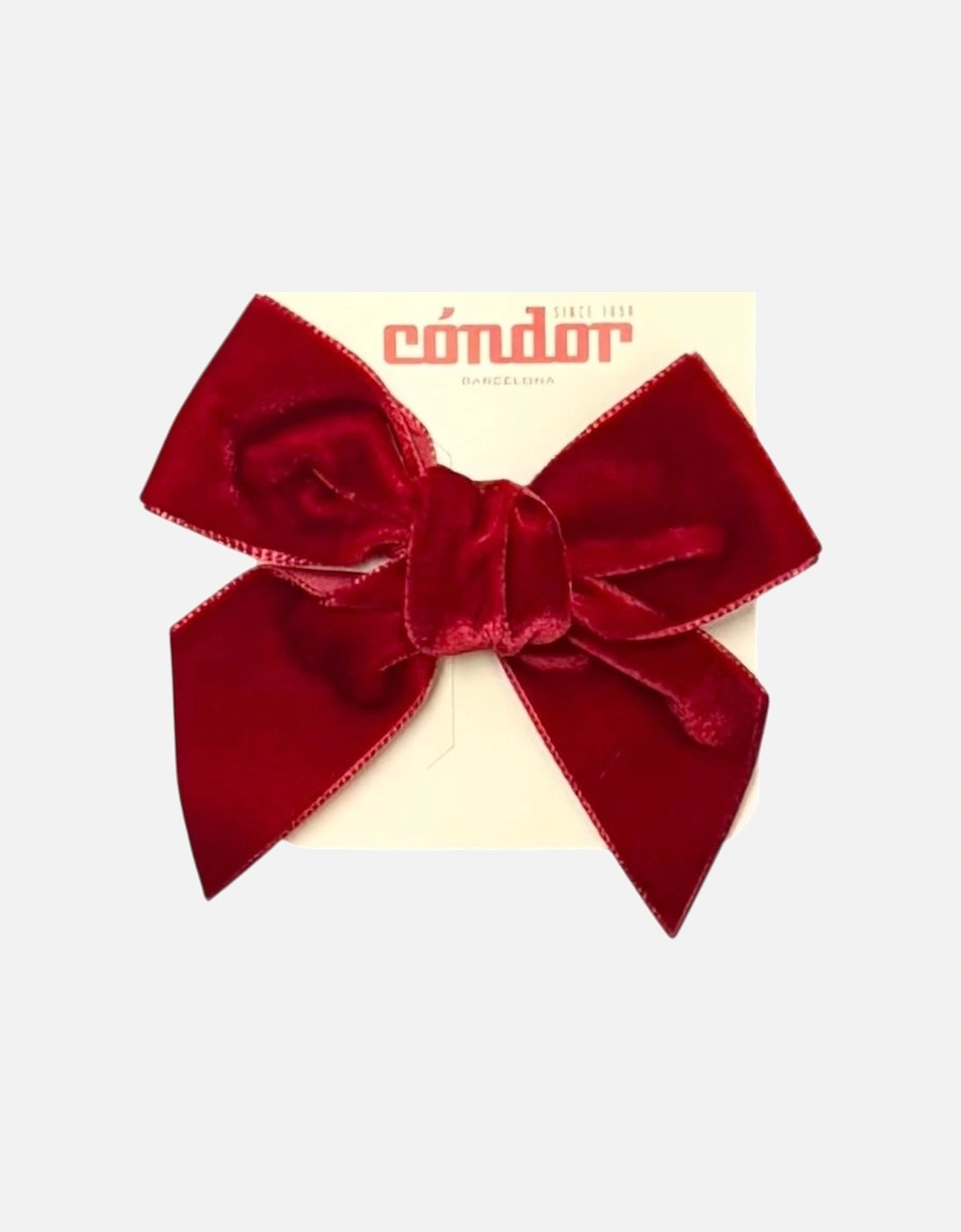 Girls Red Velvet Bow Clip, 3 of 2