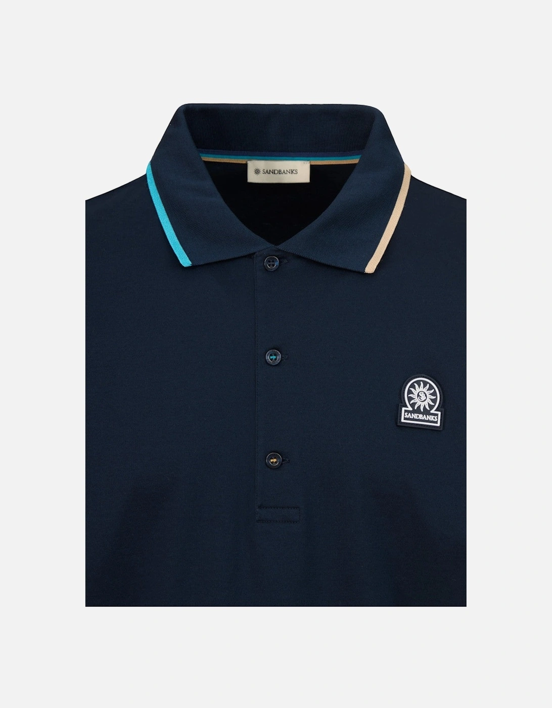 LS Tipped Collar Polo Shirt Navy
