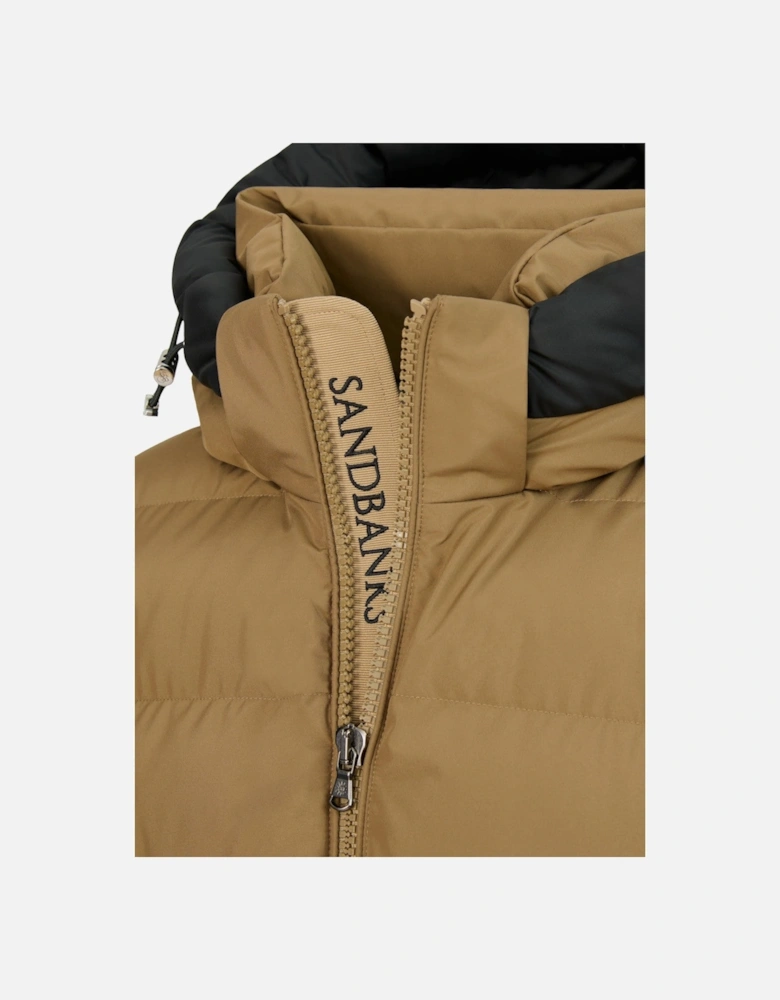 Banks Short Puffer  Brown
