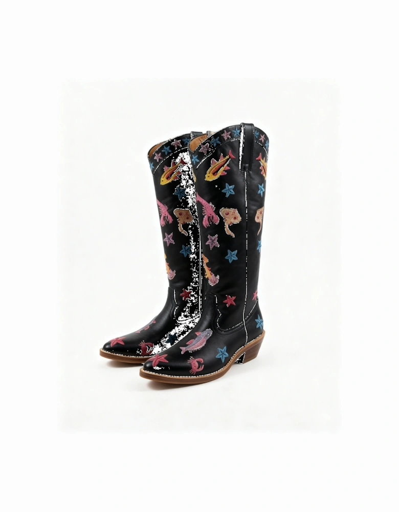 Arizona Embroidered Leather Boots
