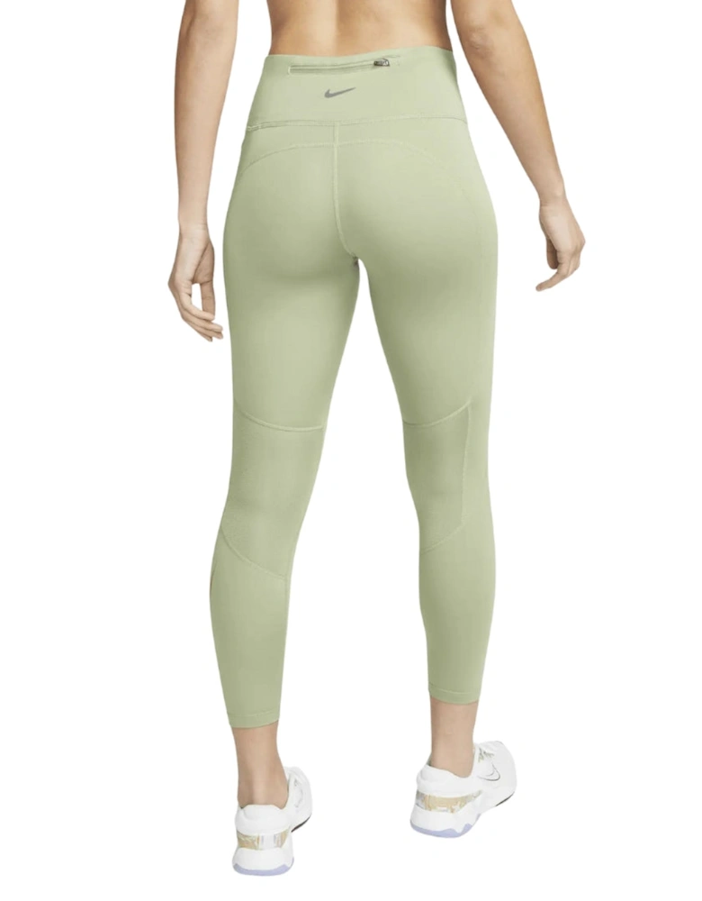 Dri-Fit 7/8 Mid Rise Oil Green Running Leggings