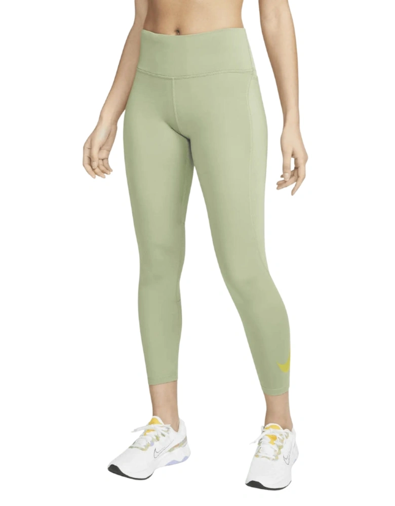 Dri-Fit 7/8 Mid Rise Oil Green Running Leggings